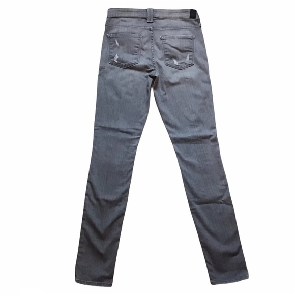 Vince Dylan Skinny Destructed Dark Gray Jeans - Picture 4 of 14